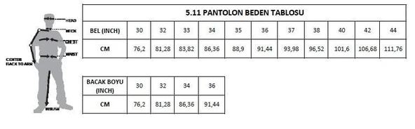 5.11 STRIKE W-FLEX-TAC PANTOLON STONE 34X30 - Resim 8