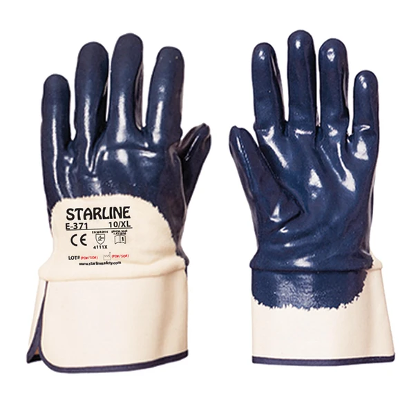 Petrolcü İş Eldiveni  Nitril Kaplı Kalın Koruma İnşaat Sanayi El Eldiven XL (1 ÇİFT) 10 Numara - Resim 2