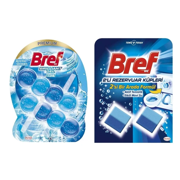 Bref Brilliant Jel Okyanus 2'li + Rezervuar Blok 2 li Koku Giderici Set ürün görseli 1