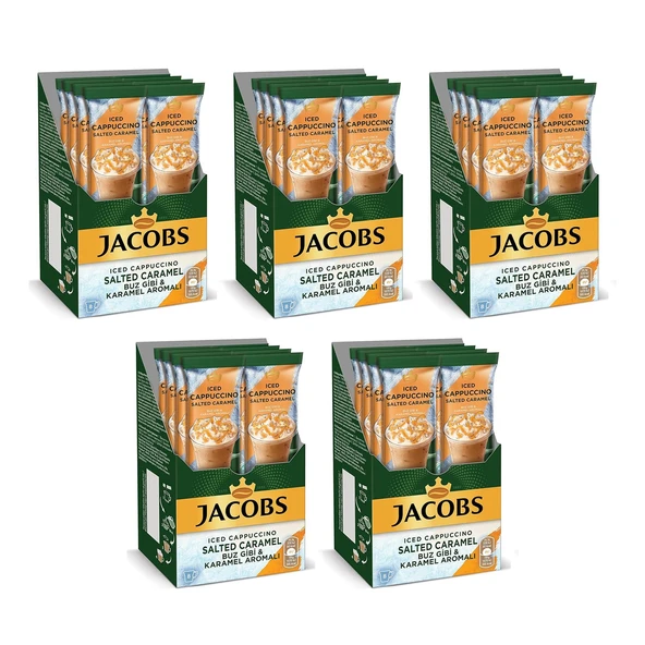 Jacobs Iced Cappuccino Salted Caramel 20.3 gr 8 li Kutu x 5 Adet ürün görseli 1