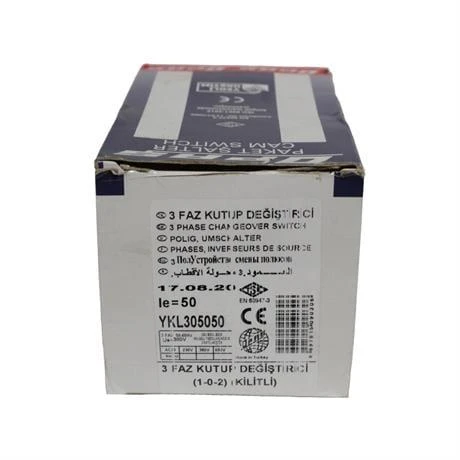 Opaş 3x50A 1-0-2 Kutup Değiştirici Kilitli Pako Şalter - YKL305050 - Resim 4