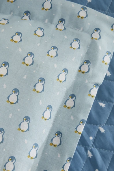 Young Penguin Tek Kişilik Kapitoneli Nevresim Takımı - Resim 4