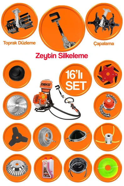 Yeni Nesil Ultra Profesyonel Set Özel Sırt Tırpan + Çapalama Seti + Zeytin Toplama 16 Parça Full Set - Resim 2