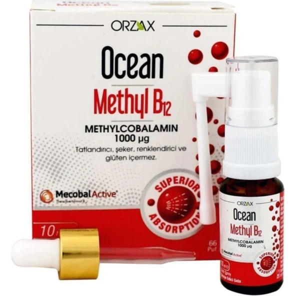 Ocean Methyl B12 Vitamin Sprey 1000 mcg 10 ml – Hızlı Emilim, Kolay Kullanım ve Yüksek Biyoyararlanım - 2