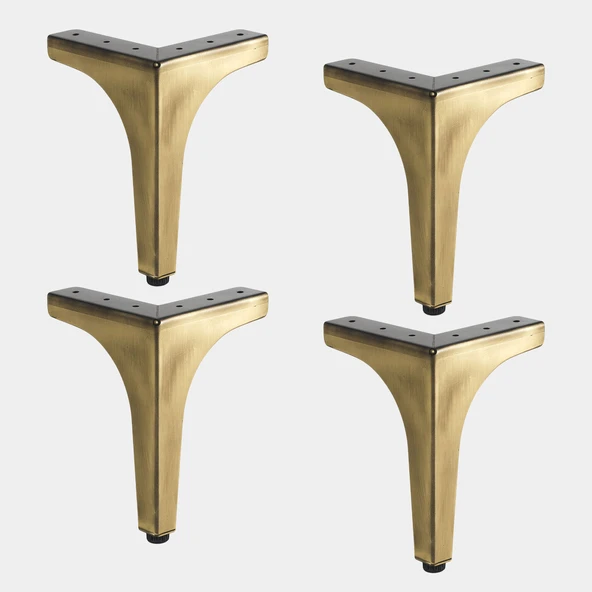 Dekor 17 cm 4 ADET Antik Metal Mobilya Ayağı Sağlam Sehpa Masa Koltuk TV Ünitesi Modern Destek Ayak ürün görseli