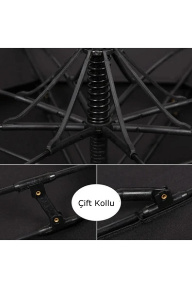 Çift Katmanlı Fiber Gövdeli Lüx Protokol Şemsiye 136 Cm - Resim 3