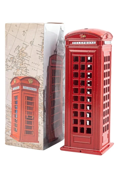 Telefon Kulübesi Metal Kumbara İngiltere Londra 18cm - Resim 7