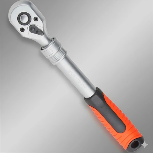 Uzayabilir Cırcır Kolu 72 Diş 1/4 İnç Lokma Anahtarı Çelik Profesyonel Yüksek Tork İnce Yapı - 5