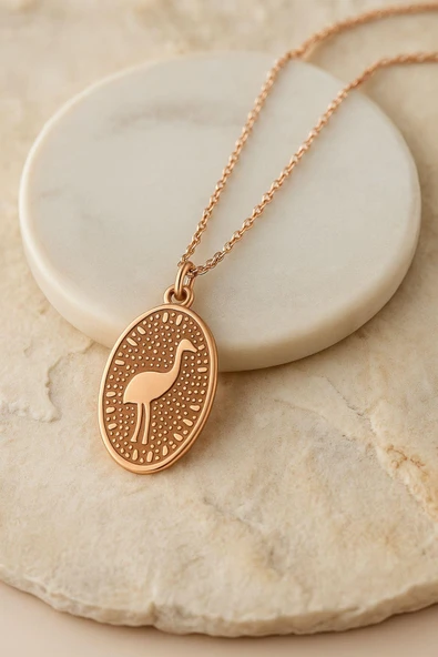 Göbeklitepe Koleksiyonu Turna Kuşu 925 Ayar Gümüş Kolye - Resim 9