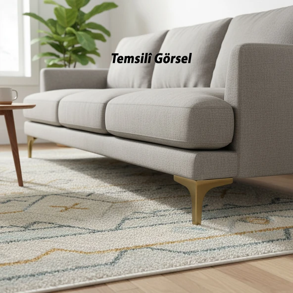 Dekor 12 cm Antik Metal Mobilya Ayağı Modern Ayak Dayanıklı Tasarım Koltuk Sehpa Masa TV Ünitesi - Resim 7