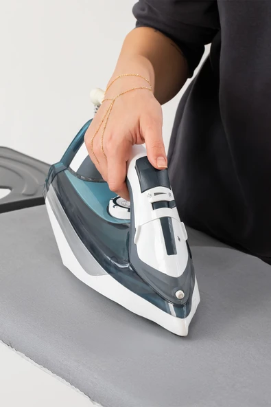 Porsima Isıya Dayanıklı 100% Pamuk Süngerli Ütü Masası Kılıfı - Buharlı Ütüleme Uyumlu 120x40cm - Resim 2