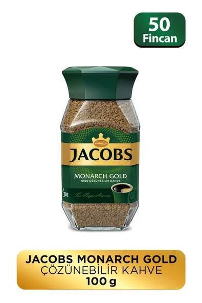 Jacobs Monarch Gold Granül Kahve Cam Kavanoz 100 gr ürün görseli