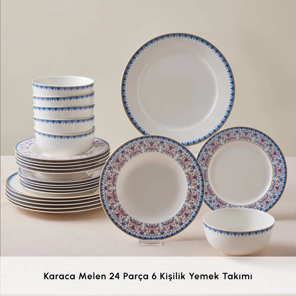 Karaca Forever Bone Melen 24 Parça 6 Kişilik Yemek Takımı - Resim 3