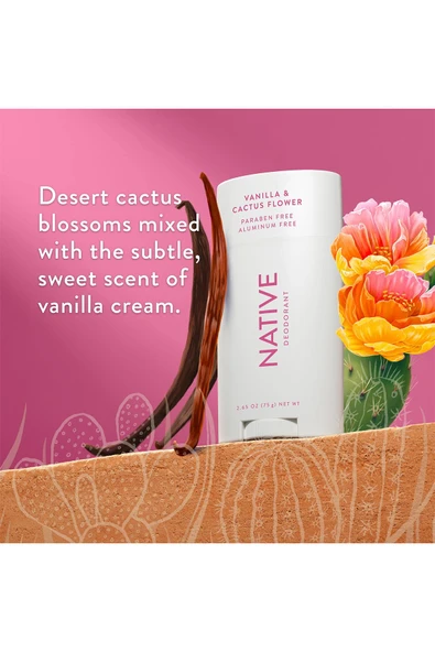 Native Vanilla & Cactus Flower Alüminyumsuz Stick Deodorant 75GR - 4