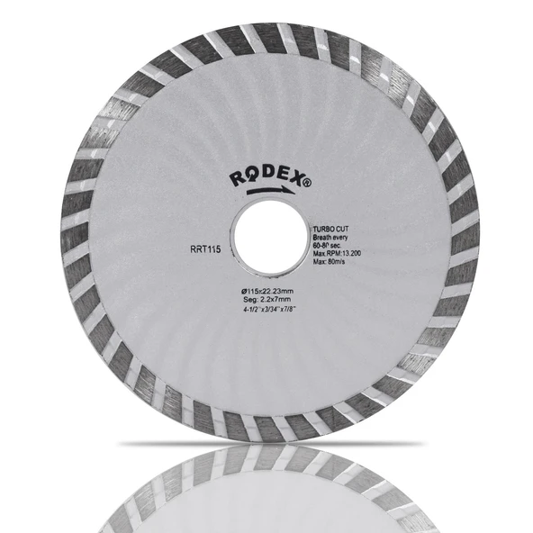 Turbo Kanallı Elmas Testere Bıçağı 115 mm - Resim 3