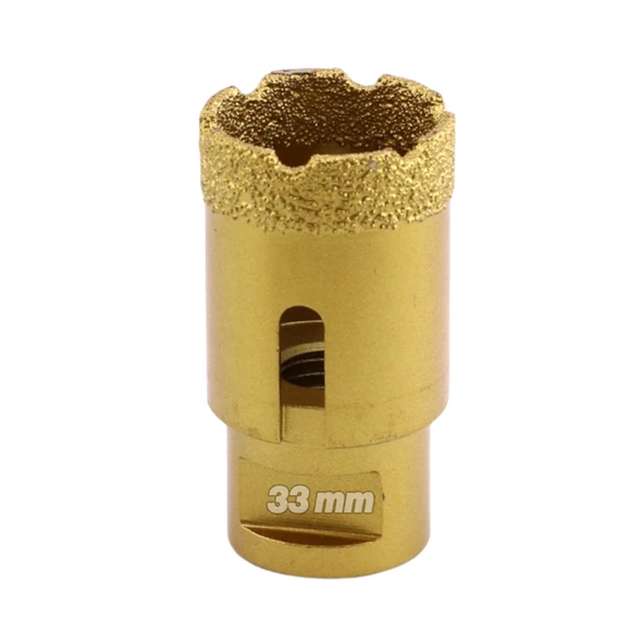 33 mm Elmas Kaplamalı Granit Mermer Fayans Seramik Delici Matkap Uyumlu Uzun Ömürlü Güçlü Kesici Uç ürün görseli 1