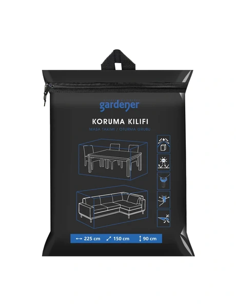 Gardener Masa Takımı Koruma Örtüsü GRDC305 / Kılıfı PE (225 cm x150 cm x 90 cm) ürün görseli 1