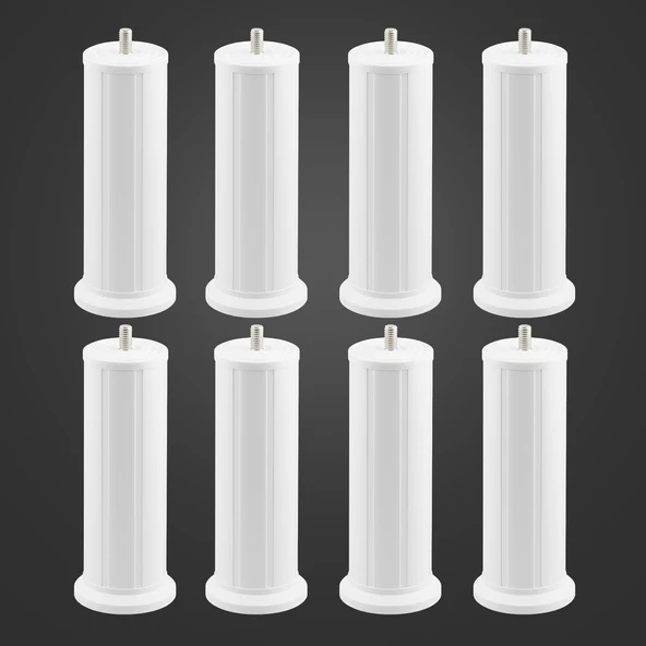 Keson 8 Adet 15 cm Beyaz Plastik Mobilya Baza Tv Ünitesi Yükseltme Ayağı Robot Süpürge Uyumlu - Resim 2