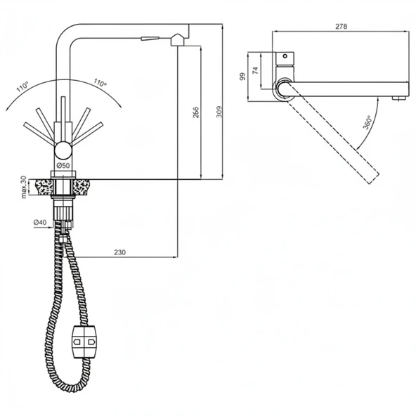 Kale Gastro L Pull Out Spiralli Mutfak Bataryası - 2