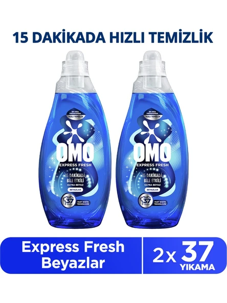 Omo Express Fresh Ultra Beyaz Sıvı Çamaşır Deterjanı 1480 Ml x 2 Adet ürün görseli