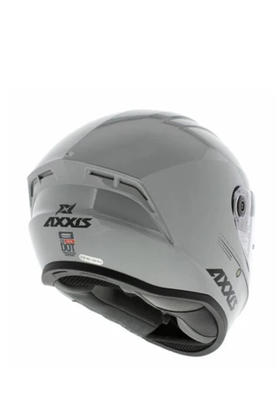 AXXIS DRAKEN S SOLID V.2 A2 GLOSS GRAY KASK ( CIFT VIZOR ) - 2