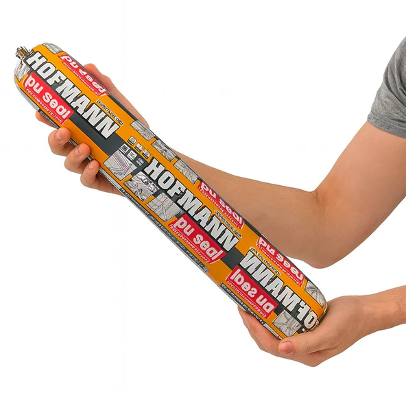 Sosis PU Silikon Mastik Gri 600 ml Poliüretan Yapıştırıcı Yalıtım Cam Ahşap Beton Derz Dolgu - Resim 3