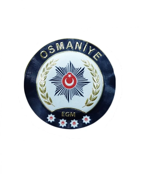 OSMANİYE Polis Kol Arması 3D Plastik TPU, Yeni Tip, Cırtlı, Standart Ölçü, 1.sınıf Kalite ürün görseli
