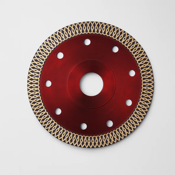 Turbo Kanallı Elmas Testere Kesim Kesici Çapaksız Seramik Mermer Granit Diski 115x22.23 mm 4.5 İnç ürün görseli