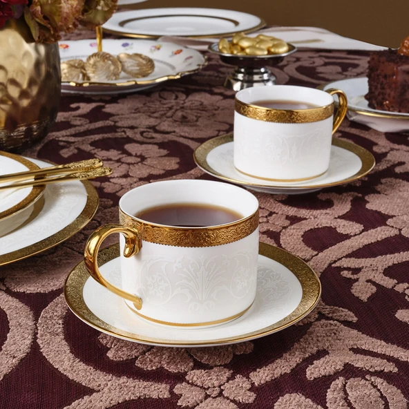 Karaca Royal Bone Victoria 2 Kişilik Çay Fincan Takımı - Resim 4