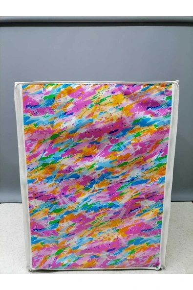 Çok Renkli Fermuarlı Çamaşır ve Kurutma Makinesi Örtüsü ürün görseli