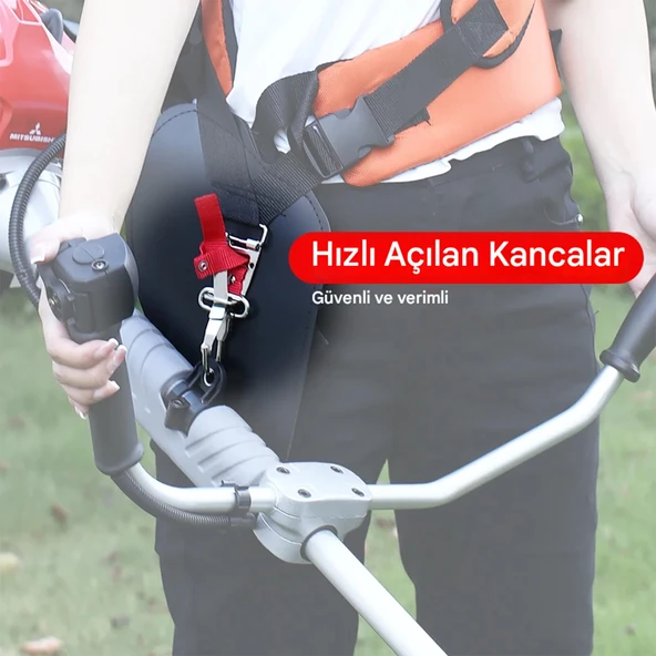 Sırt Tipi Askılı Omuz Destekli Motorlu Çim Biçme Tırpan Taşıma Askısı Kemeri Kayışı Yeleği Aparatı - Resim 2