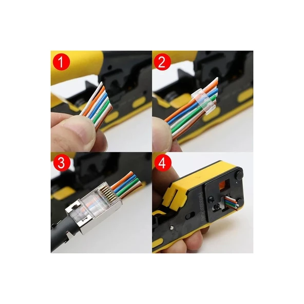 RC-812 Cat5/cat6/cat7 EZ-RJ45-RJ11 Konnektör Sıkma Pensesi - Resim 4