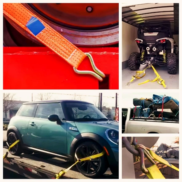 Sonsuz Gırgır Spanzet Yük Gerdirme Halat Eşya Sabitleme Sapan Yük Taşıma Kayışı Kamyoncu İpi 6 Metre - Resim 4