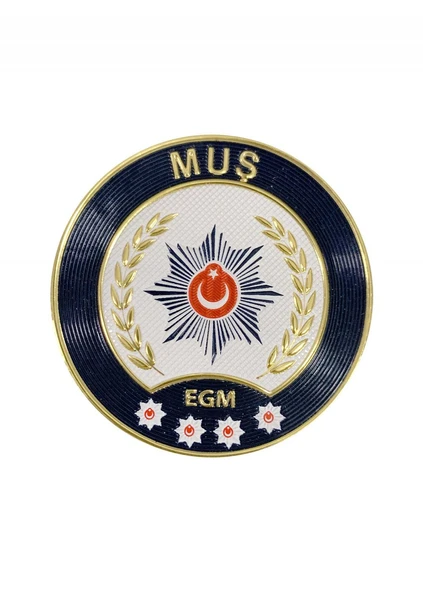 MUŞ Polis Kol Arması 3D Plastik TPU, Yeni Tip, Cırtlı, Standart Ölçü, 1.sınıf Kalite ürün görseli