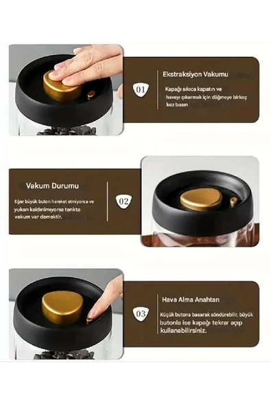 Arow Frasco Cam Saklama Kavanozu 1200ml - Resim 3