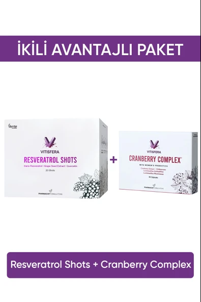İkili Avantajlı Paket 3 (Resveratrol Shots + Cranberry Complex) ürün görseli 1