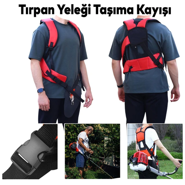 Sırt Tipi Askılı Omuz Destekli Motorlu Çim Biçme Tırpan Taşıma Askısı Kemeri Kayışı Yeleği Aparatı ürün görseli 1