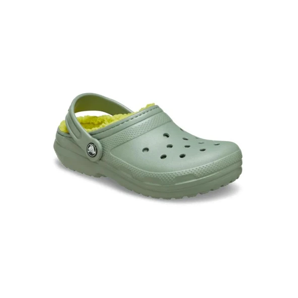 Crocs Classic Lined Clog Kids Çocuk Yeşil Terlik 207010-308 - Resim 3