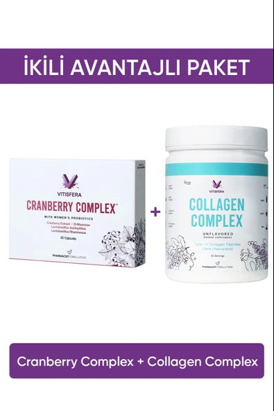 İkili Avantajlı Paket 6 (Cranberry Complex + Collagen Complex) ürün görseli 1