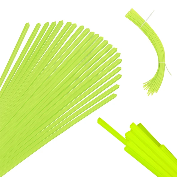 85 Adet (28 cm) Hazır Altıgen Çubuk Motorlu Tırpan Misinası Bahçe Dayanıklı Ot Biçme İpi Çubuk 4 mm - 3