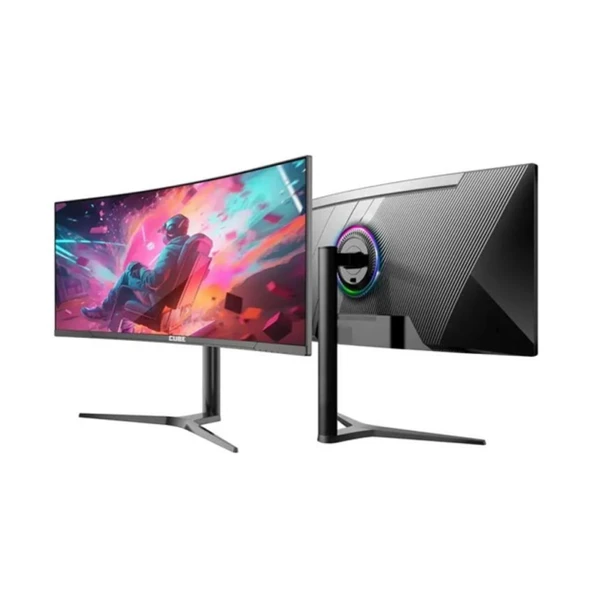 Cube 34 PA-34V165C 2K WQHD 1ms 165Hz Dp/Hdmi/Type-C Yükseklik Ayarlı Curved VA Monitör - 2