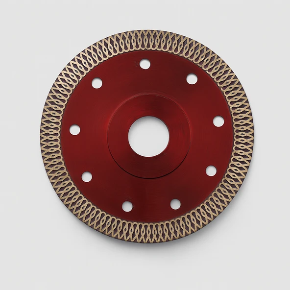 Turbo Kanallı Elmas Testere Kesim Kesici Çapaksız Seramik Mermer Granit Diski 115x22.23 mm 4.5 İnç - Resim 2