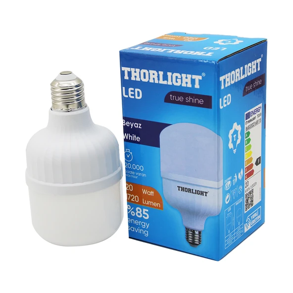 THORLIGHT 20W E27 TORCH T-SHAPE BEYAZ LED AMPUL T-20B (5284) ürün görseli