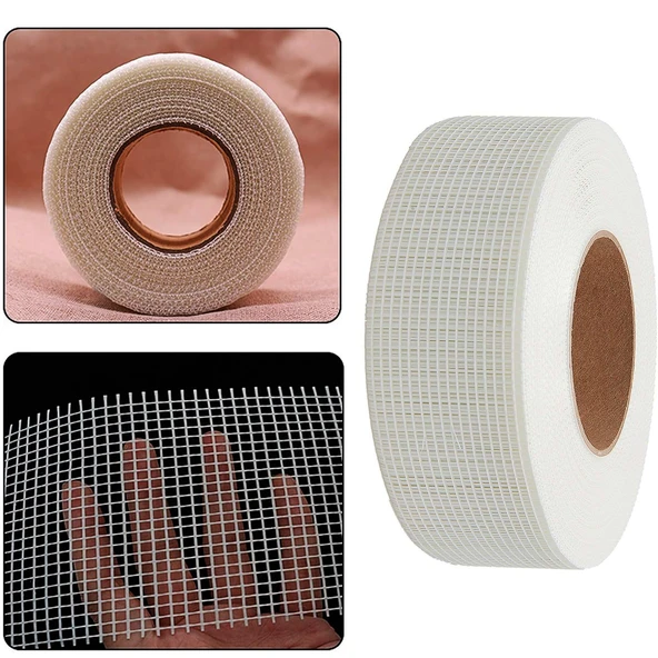 90 Metre Yapışkanlı Derz Bandı İç Dış Cephe Sıva Filesi 5 cm Tamir Sıvası Yalıtım Montalama Bant - Resim 4