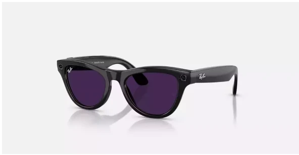 Ray-Ban META SKYLER SİYAH ÇERÇEVE ŞEFFAF MOR RENK GEÇİŞLİ AKILLI GÖZLÜK - 2