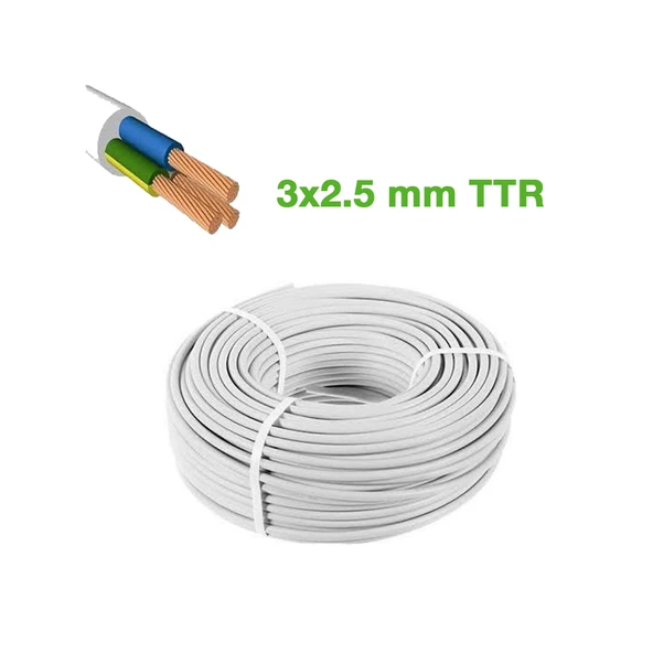 TTR 3x2.5mm KABLO 100MT  CCA KABLO (5284) ürün görseli