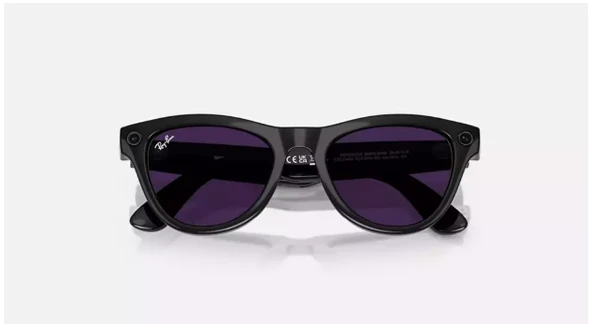 Ray-Ban META SKYLER SİYAH ÇERÇEVE ŞEFFAF MOR RENK GEÇİŞLİ AKILLI GÖZLÜK - 4