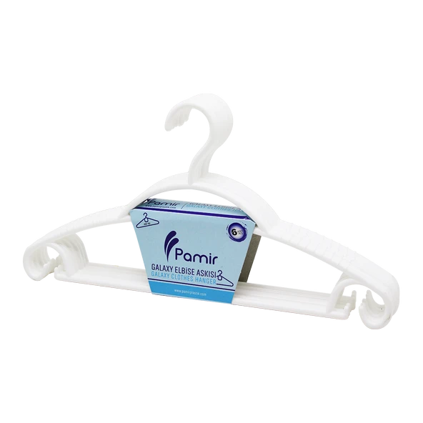 6 PARÇA  PLASTİK GALAXY ELBİSE ASKISI (5284) ürün görseli