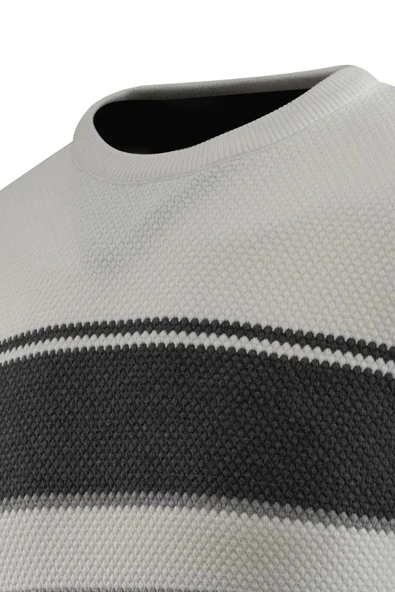 Erkek Sıfır Yaka Kazak Petek Örgü Klasik Kalıp 5244C BGL-ST04861 - Resim 11