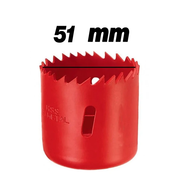 Metal Panç Ø 51 mm Delik Açma Alçıpan Ahşap Pvc Delme Testeresi Adaptörsüz 1 Adet - Resim 2